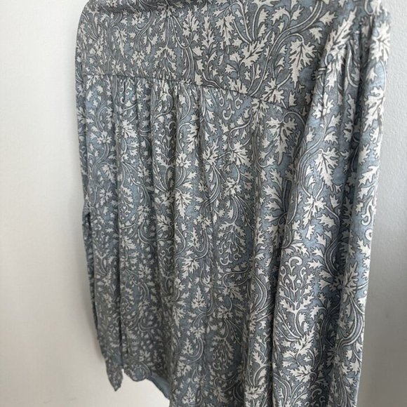 Lucky Brand womens large top blouse Blue MSRP $69.50 7wp6921T - Picture 8 of 12